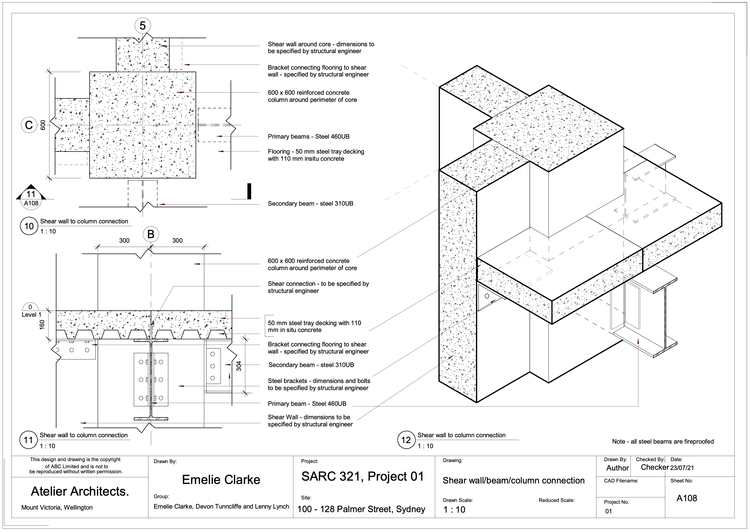 Steel construction system for a medium density building thumbnail
